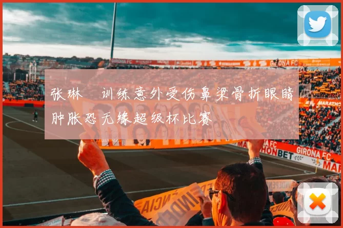 张琳芃训练意外受伤鼻梁骨折眼睛肿胀恐无缘超级杯比赛
